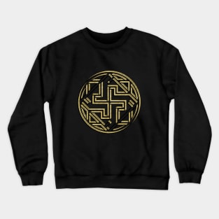 Geometric Celtic Viking Art with Gold Crewneck Sweatshirt